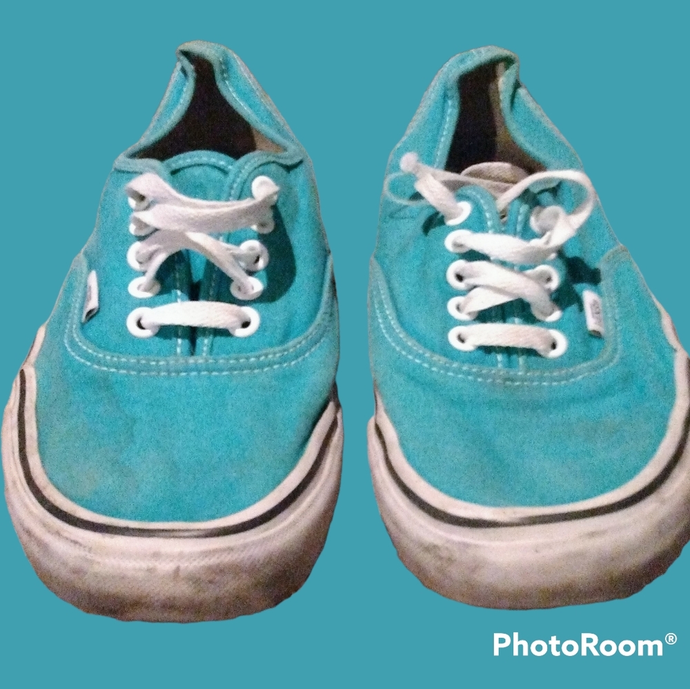 Vans Turquoise Blue Sneakers Men/Women Men Size 9 Women Size 10.5